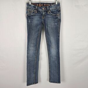 Rock Revival Jeans Women's 25 Blue Medium Wash Debbie Straight Leg